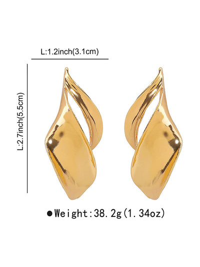 Geometric Solid Color Drop Earrings