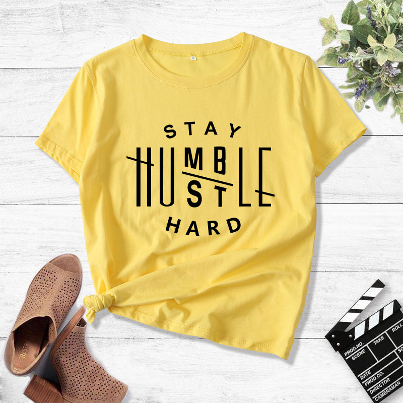 simple style popular letter printing casual t-shirt