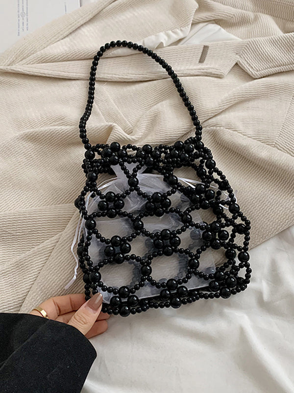 Geometric See-Through Zipper Handbags