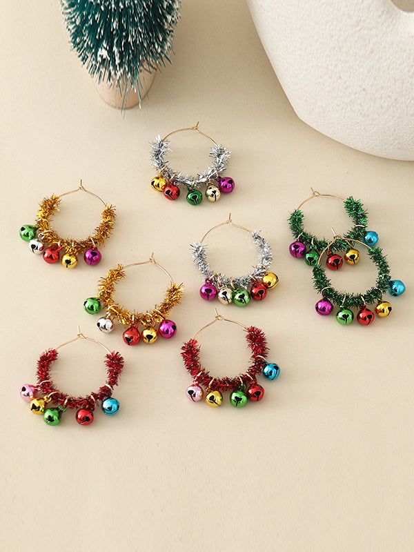 Contrast Color Geometric Drop Earrings