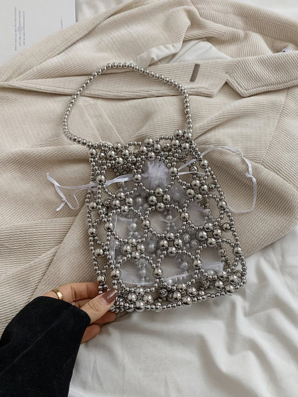 Geometric See-Through Zipper Handbags