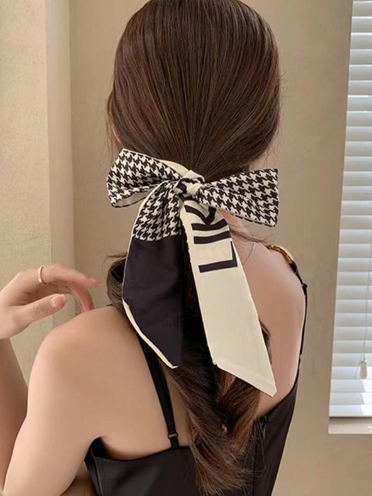 Houndstooth Letter Print Hair Band