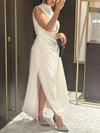 Solid Color Split-Side All-Match Flying Sleeves Maxi Dresses