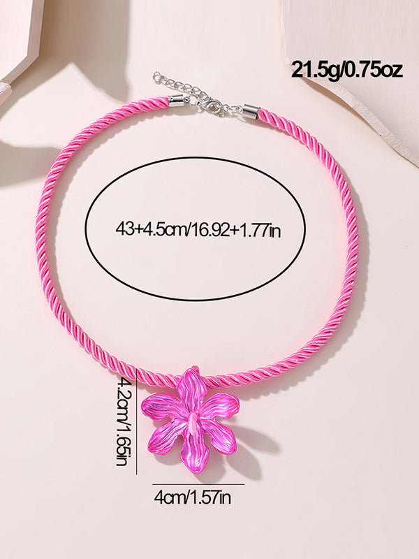 Flower Shape Geometric Necklaces Accessories