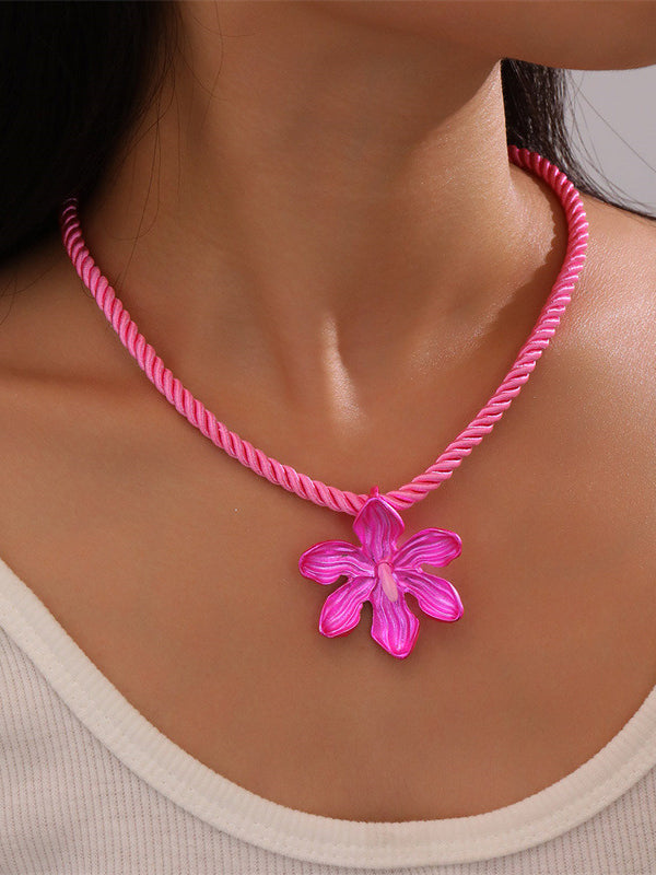 Flower Shape Geometric Necklaces Accessories