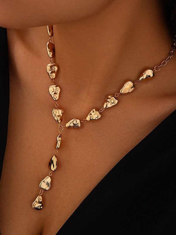 Chains Geometric Split-Joint Dainty Necklace