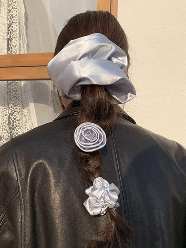 Elasticity Solid Color Hair Accessories Scrunchy