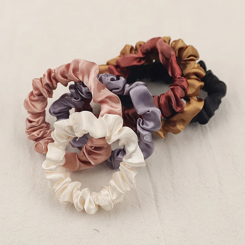 6pcs/card Women Girls Simple Fabric Elastic Hair Bands Tie Gum Scrunchie Ponytail Holder Rubber Bands Fashion Hair Accessories