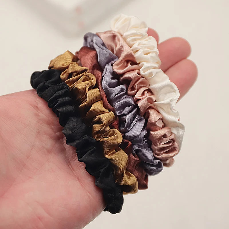 6pcs/card Women Girls Simple Fabric Elastic Hair Bands Tie Gum Scrunchie Ponytail Holder Rubber Bands Fashion Hair Accessories