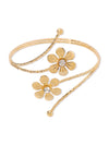 Flower Shape Geometric Rhine Stones Armlet Accessories