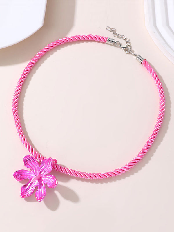 Flower Shape Geometric Necklaces Accessories