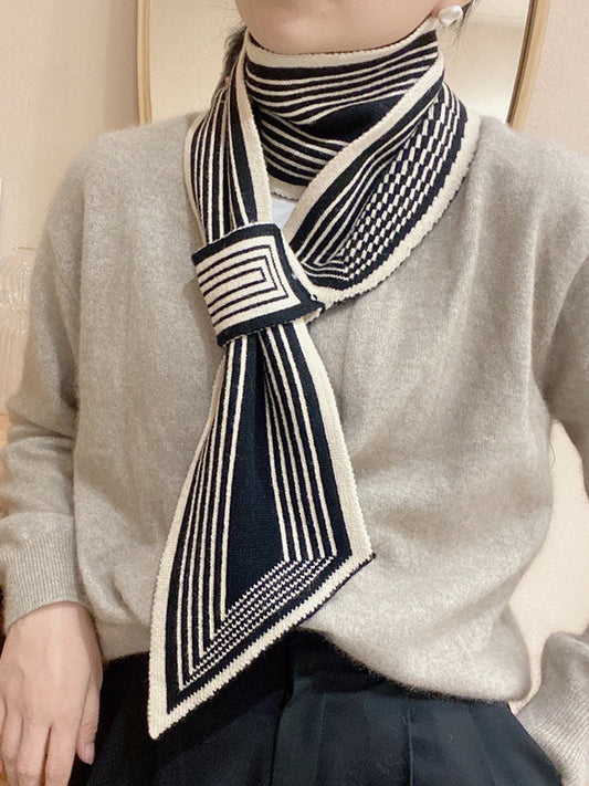 Split-Joint Striped Scarf