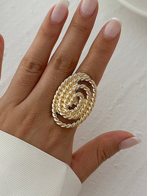 Flower Shape Geometric Rings Accessories