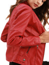 Long Sleeves Plus Size Buttoned Pockets Zipper Stand Collar Jackets Outerwear
