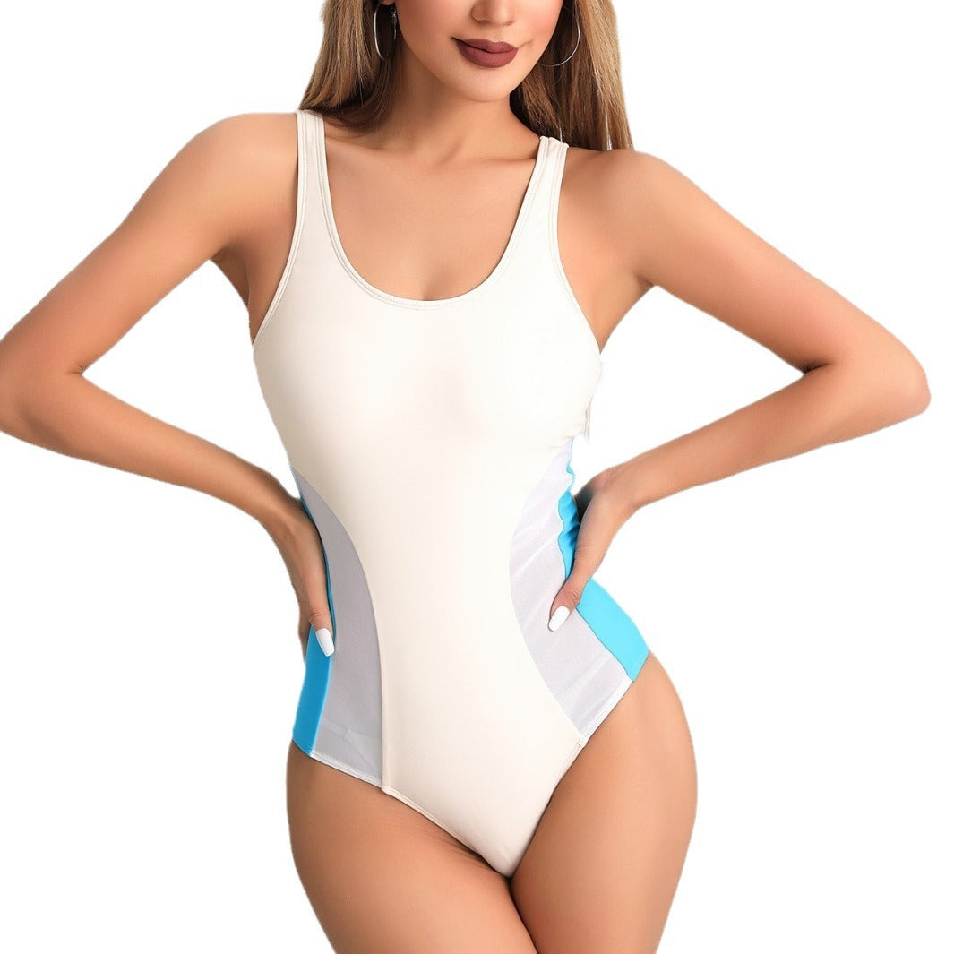 2024 new European and American one-piece slim-fit sexy swimsuit swimsuit women's cross-border foreign trade wholesale purchasing