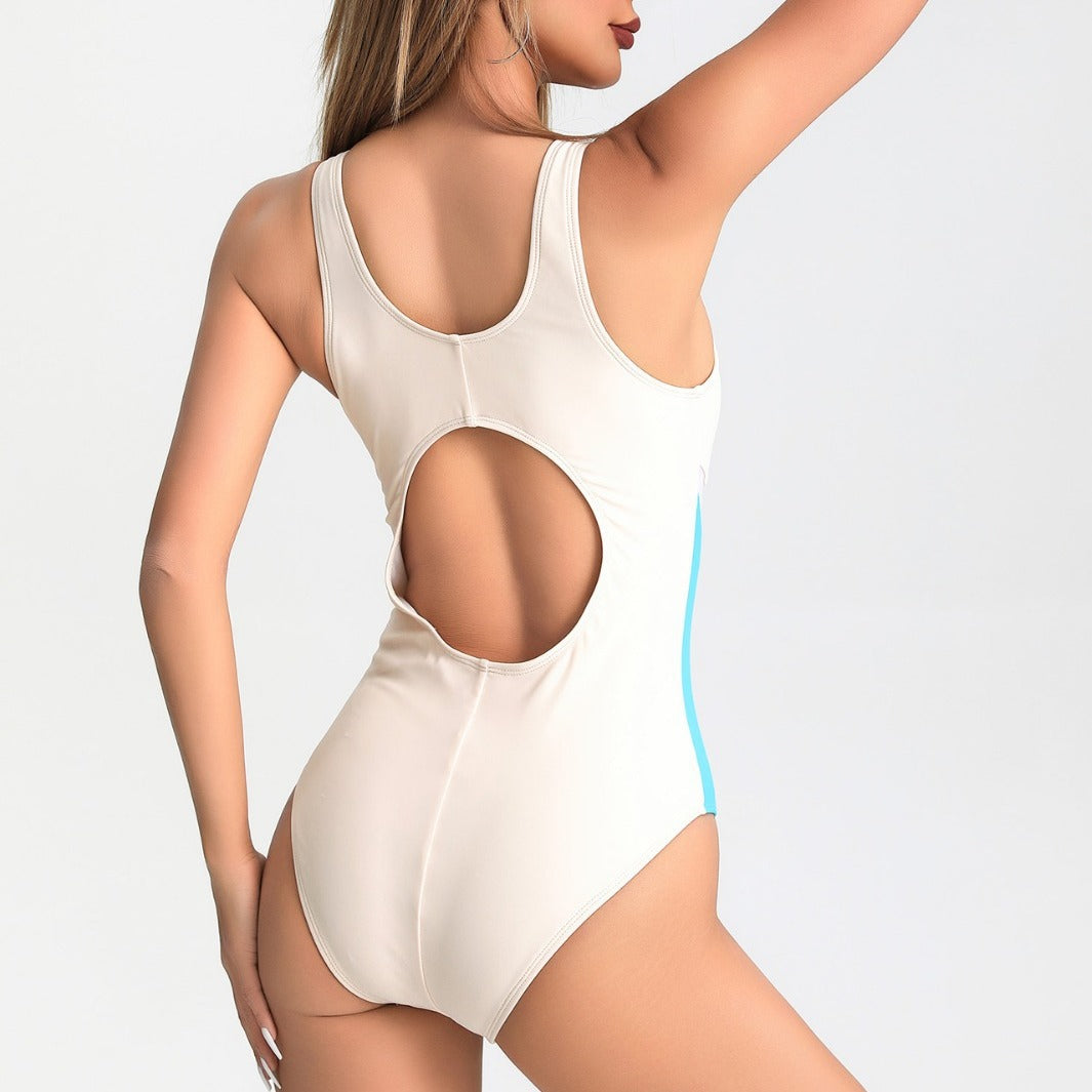 2024 new European and American one-piece slim-fit sexy swimsuit swimsuit women's cross-border foreign trade wholesale purchasing