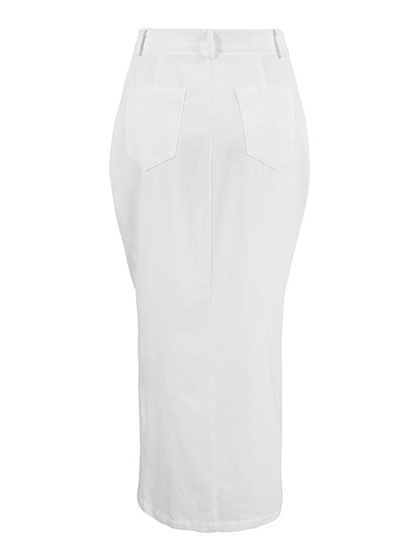 Bodycon Split-Front Split-Joint Skirts