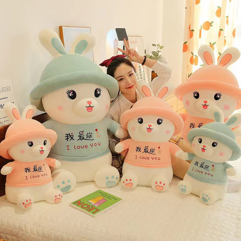 Cute Bunny With Cap Plush Toys