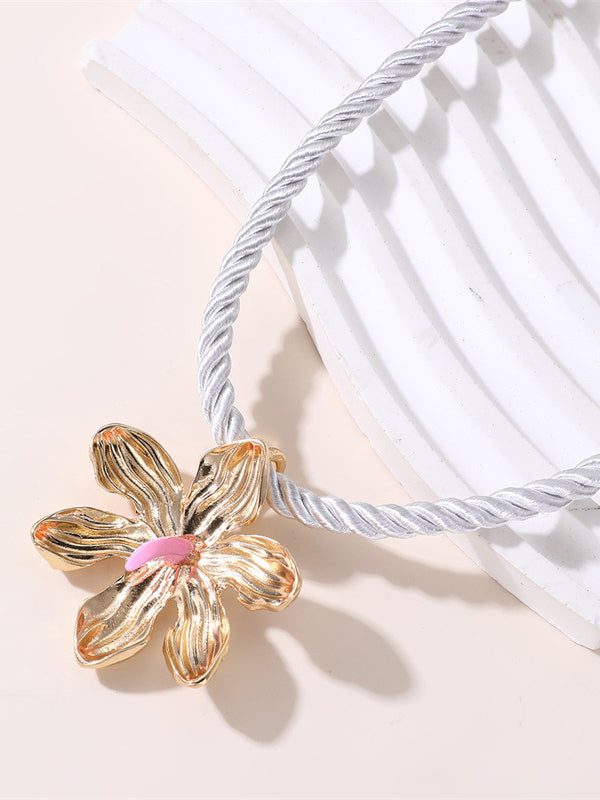 Flower Shape Geometric Necklaces Accessories