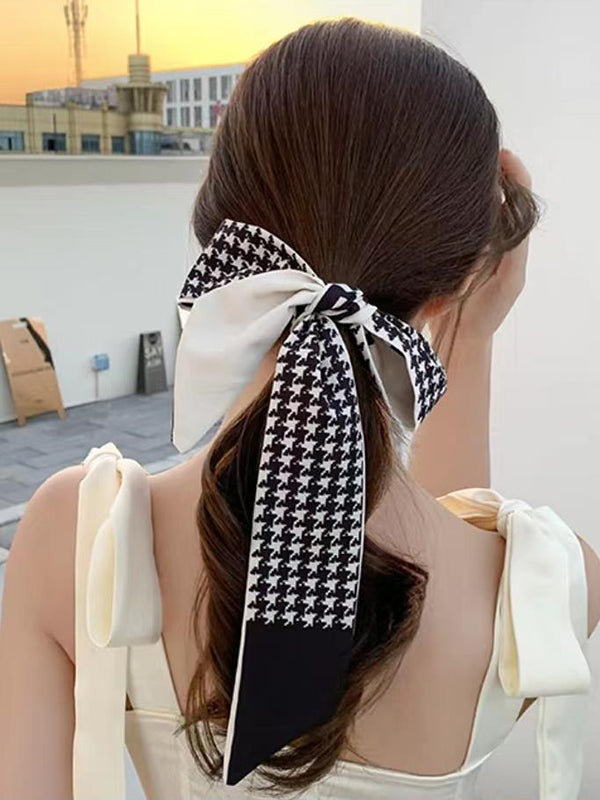 Houndstooth Letter Print Hair Band