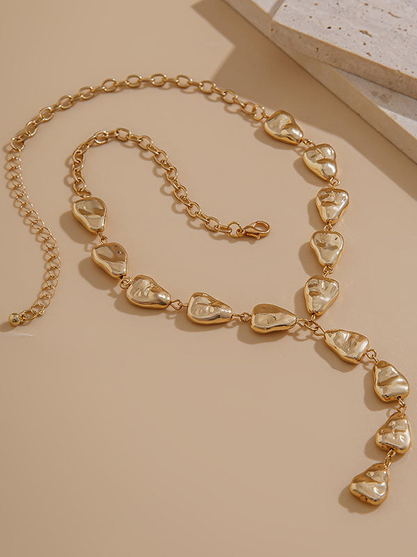 Chains Geometric Split-Joint Dainty Necklace