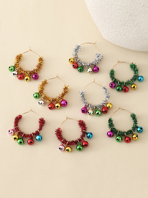 Contrast Color Geometric Drop Earrings