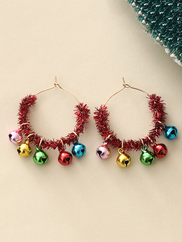 Contrast Color Geometric Drop Earrings