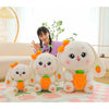 Adorable Bunny Plushie: Huggable Strawberry and Carrot Companion