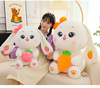 Adorable Bunny Plushie: Huggable Strawberry and Carrot Companion