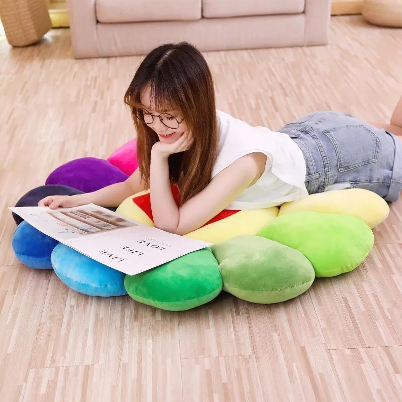 Colorful Sunflower Plush Pillow