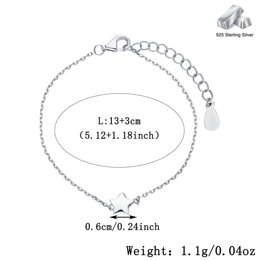 A S925 Sterling Silver Children's XINGX Bracelet Sweet Cute and Compact Exquisite Bracelet