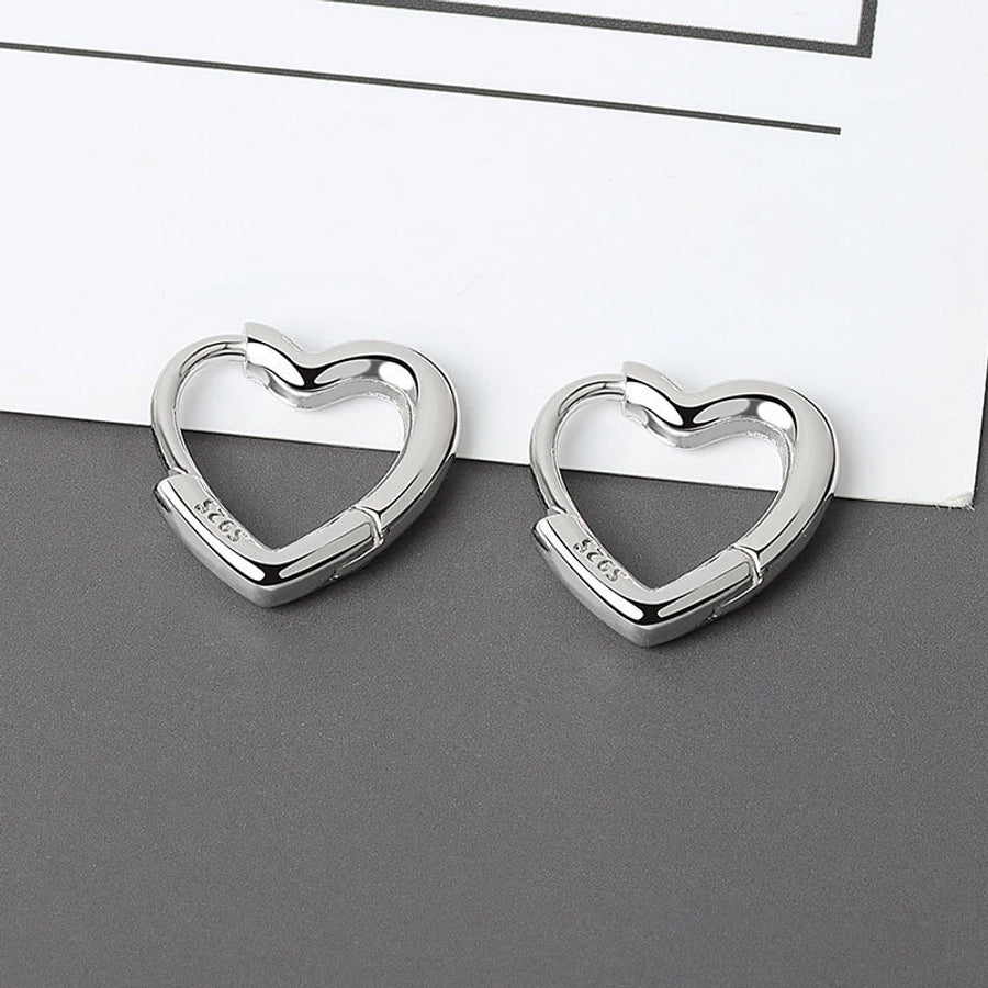 New s925 sterling silver earrings women's Korean-style diamond-embedded gold-plated   internet celebrity earrings simple ear buckle live broadcast