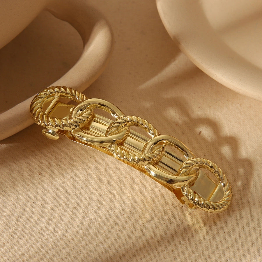 Women's Cute Basic Solid Color Alloy Hair Clip