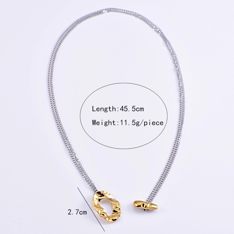 Jewelry Streetwear Heart Shape 304 Stainless Steel Plating Necklace