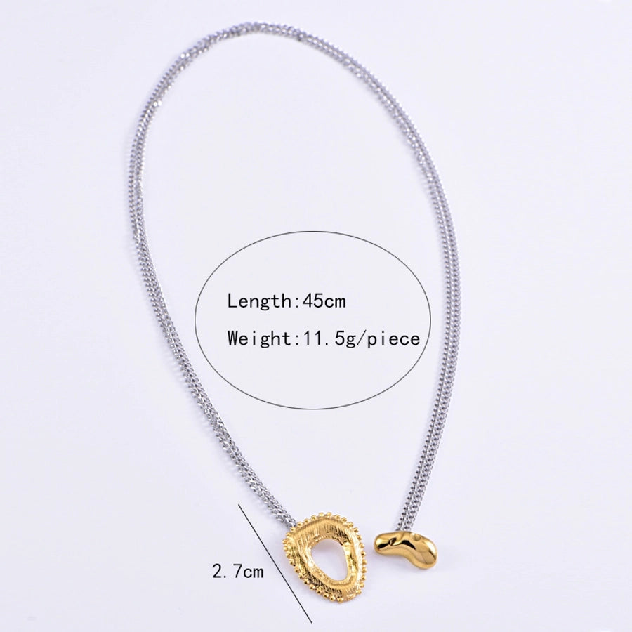 Jewelry Streetwear Heart Shape 304 Stainless Steel Plating Necklace