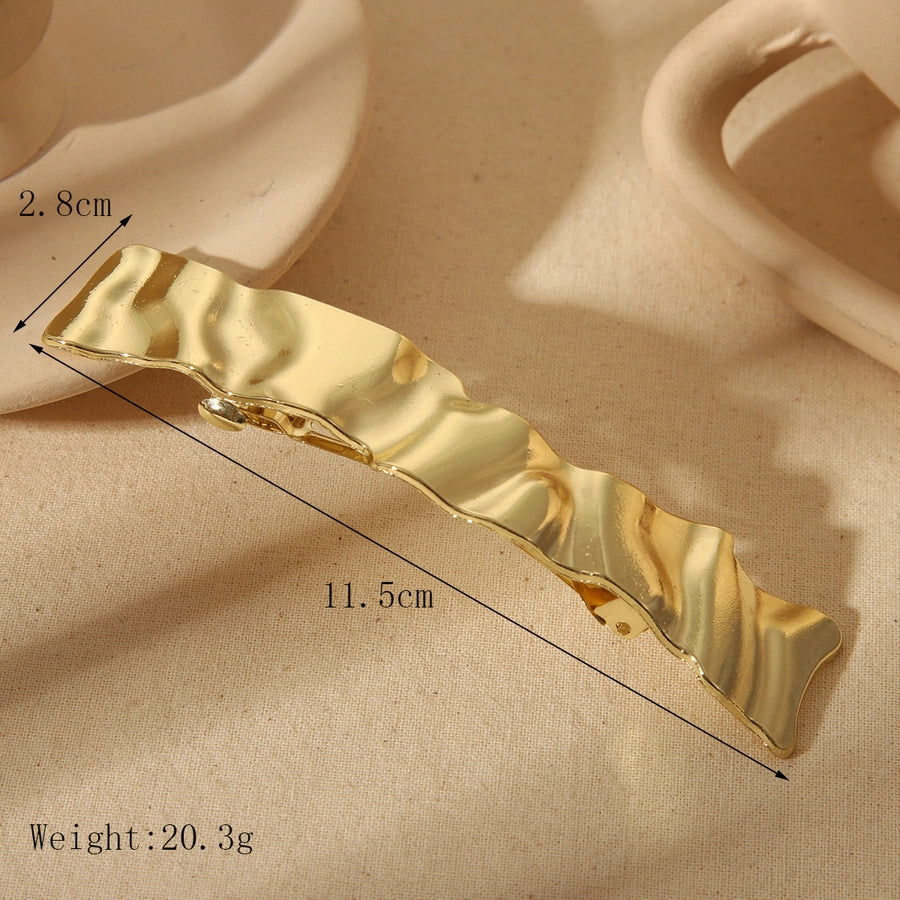 Women's Cute Basic Solid Color Alloy Hair Clip