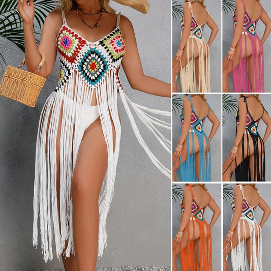 women's bohemian geometric cover ups