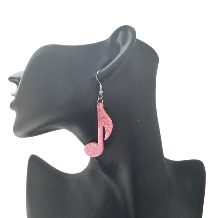 1 Pair Cute Exaggerated Notes Handmade Arylic Drop Earrings