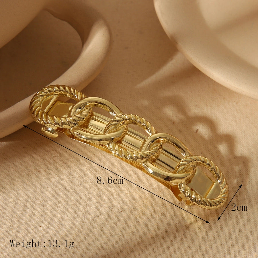 Women's Cute Basic Solid Color Alloy Hair Clip