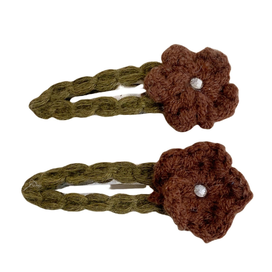 Women's Casual Elegant Lady Floral yarn Hair Clip Hair Tie