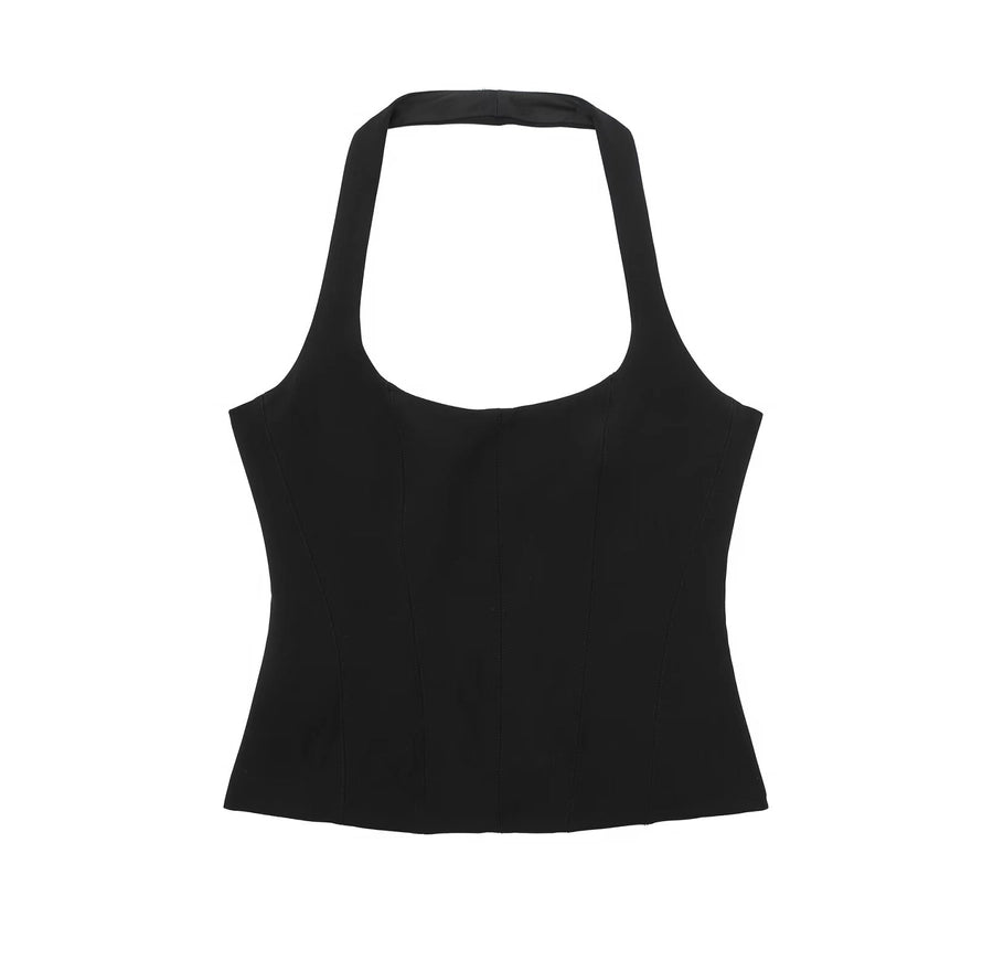 Women's Tank Tops Backless Elegant Sexy Solid Color