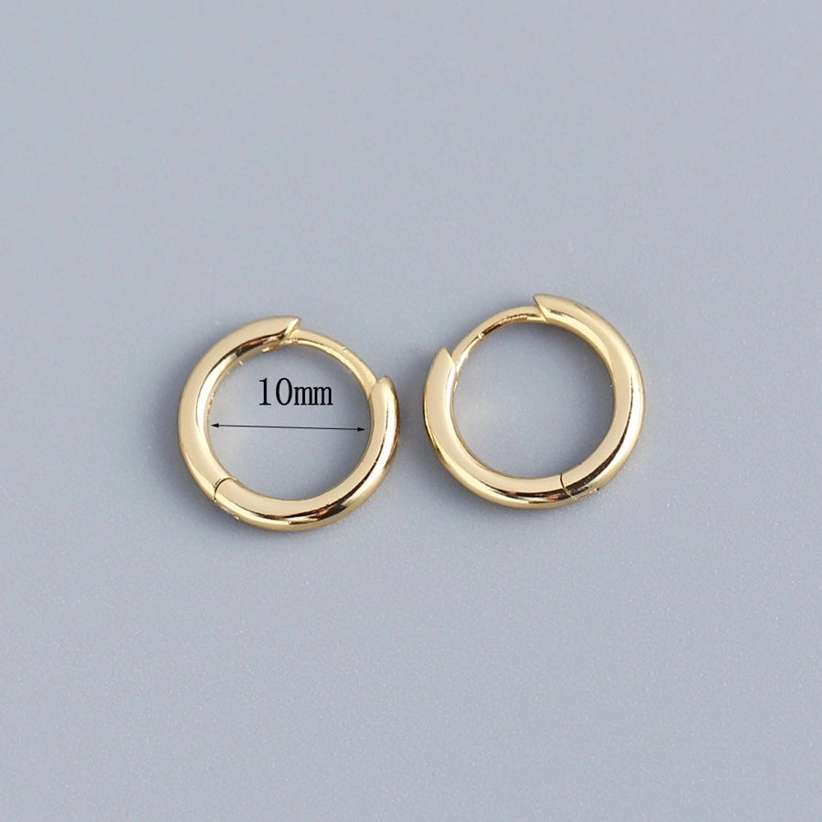 New s925 sterling silver earrings women's Korean-style diamond-embedded gold-plated   internet celebrity earrings simple ear buckle live broadcast