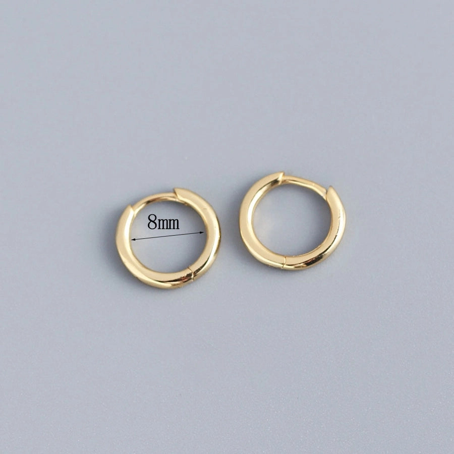 New s925 sterling silver earrings women's Korean-style diamond-embedded gold-plated   internet celebrity earrings simple ear buckle live broadcast