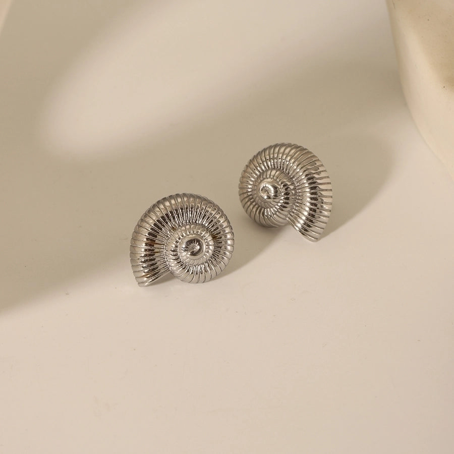 1 Pair Casual Vintage Style Knot Spiral 304 Stainless Steel 18K Gold Plated Ear Studs