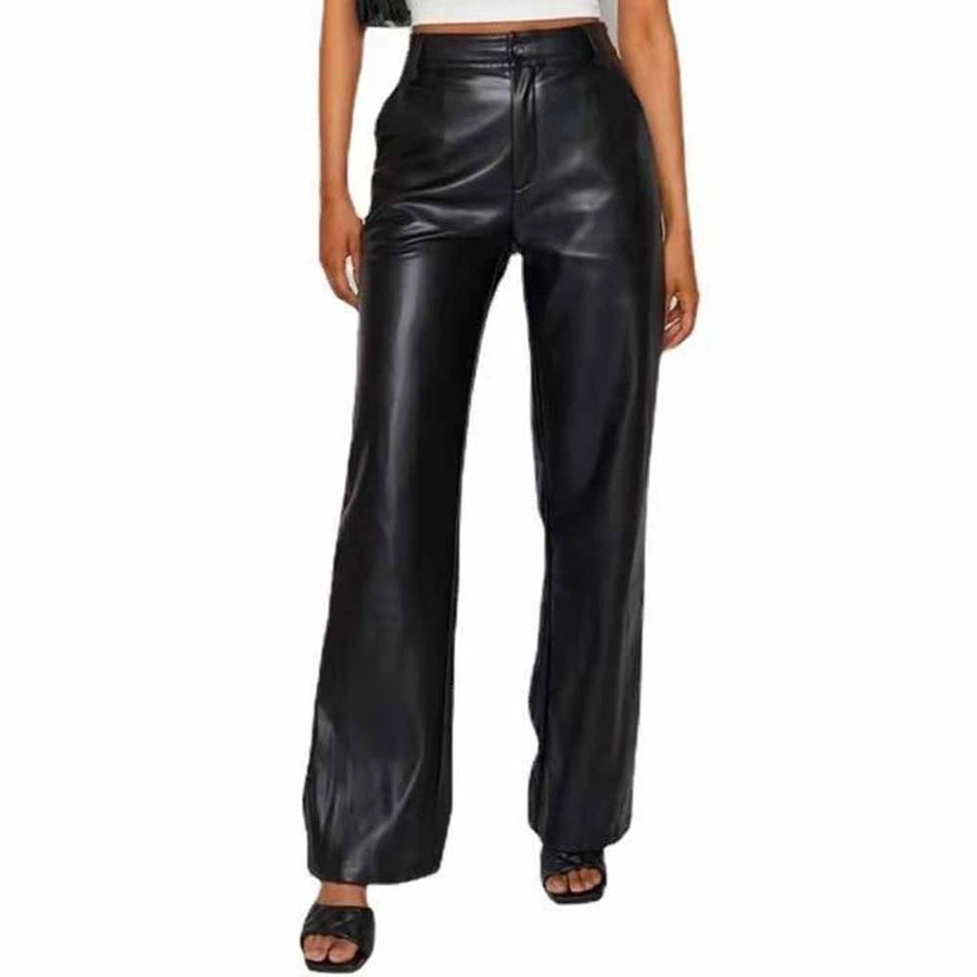 women's street casual solid color full length casual pants