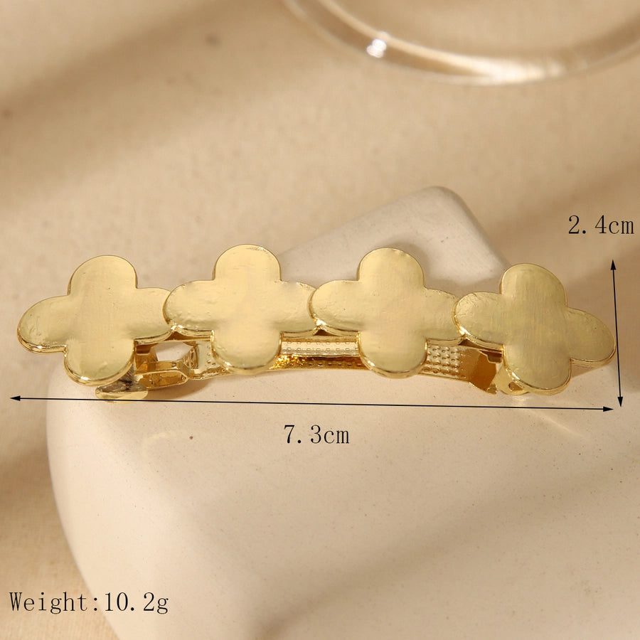 Women's Cute Basic Solid Color Alloy Hair Clip