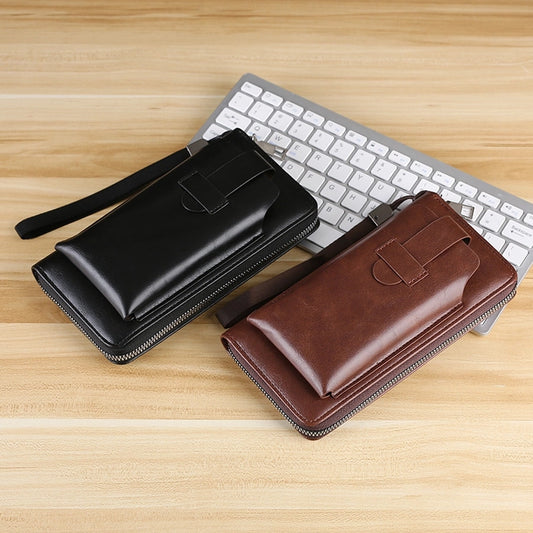 Men's wallet long new wallet multi-card wallet men's business zipper multi-functional mobile phone bag  direct sales