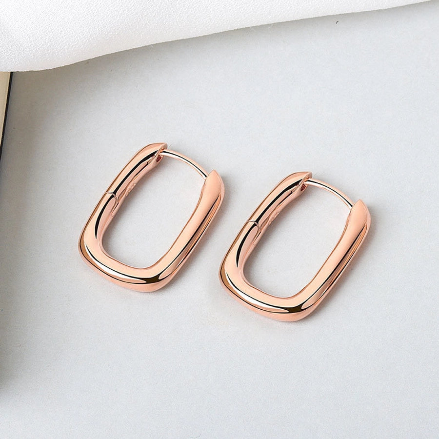 New s925 sterling silver earrings women's Korean-style diamond-embedded gold-plated   internet celebrity earrings simple ear buckle live broadcast