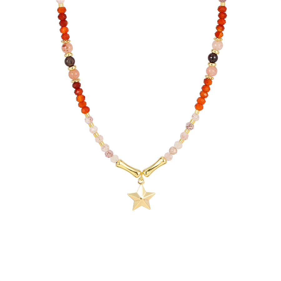 IG Style Ethnic Style Star Stone Copper Beaded Chain Beaded Necklaces