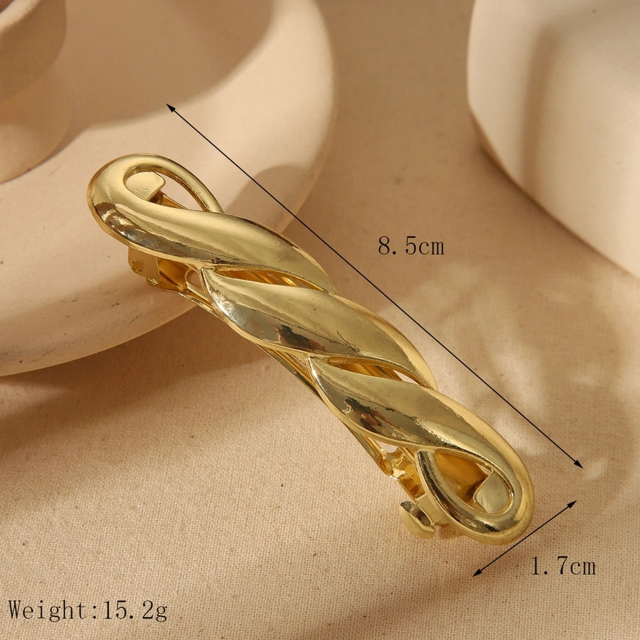 Women's Cute Basic Solid Color Alloy Hair Clip